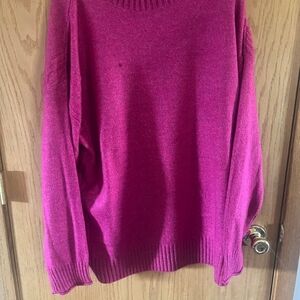 Long Tall Sally Fuchsia Crew Neck Sweater